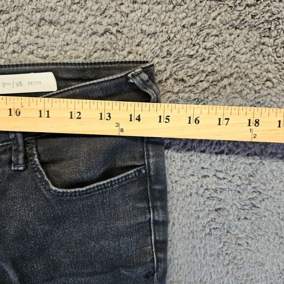 Pilcro‎ Serif Jeans Women Size 28 Petite Black Denim Skinny Leg - Picture 3 of 10